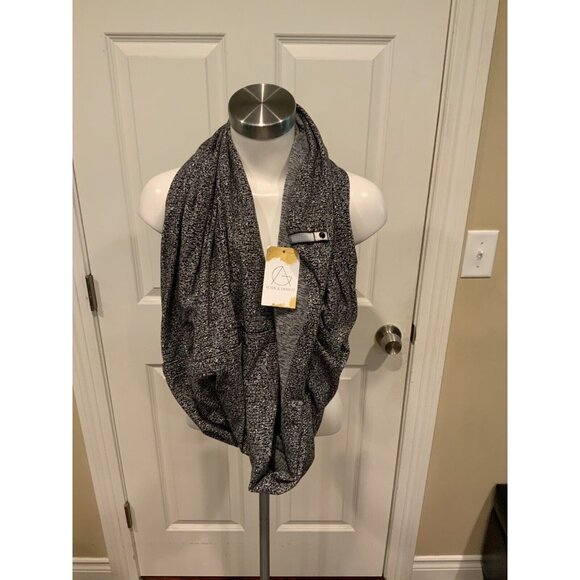 Lululemon Black & White Heathered Vinyasa Rulu Scarf, One Size O/S - Picture 1 of 5